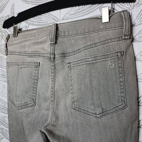 Rag & Bone Jeans Ankle Skinny Gray Frayed Hem Stretch Denim - Picture 5 of 7